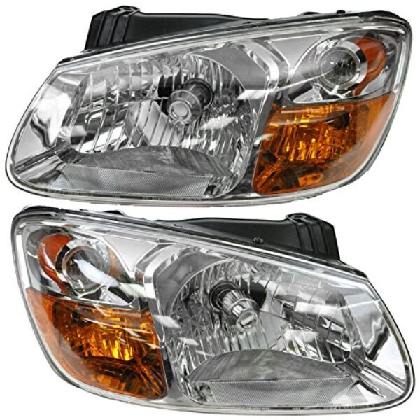 Headlight Headlamp Light Lamp Pair Set LH & RH For 07-08 Spectra LX EX Sedan