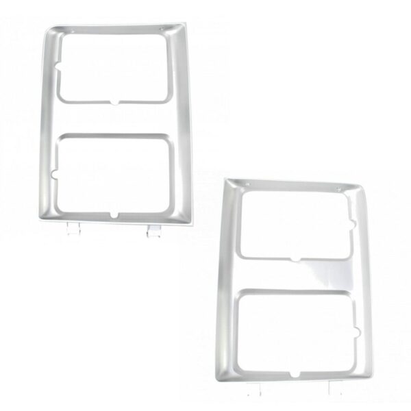 2pc Headlight Lamp Door Bezel LH RH Sides for Chevrolet GMC SUV Truck New