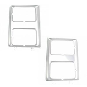 2pc Headlight Lamp Door Bezel LH RH Sides for Chevrolet GMC SUV Truck New