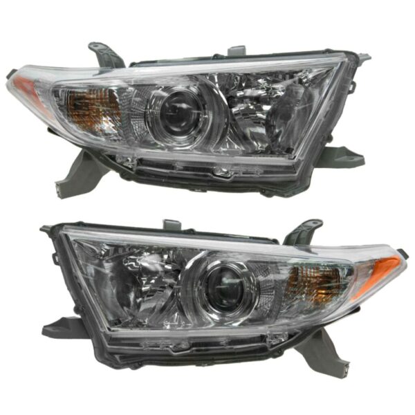 Headlight Headlamp Light Lamp Pair Set of 2 Kit for Toyota Highlander US Built