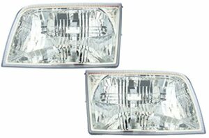 Front Headlights Headlamps Lights Lamps Pair Set for 06-11 Mercury Grand Marquis