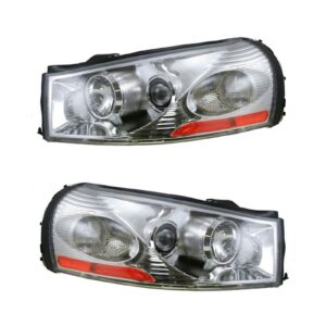 Headlights Headlamps Left & Right Pair Set for 03-04 Saturn L Series L200 L300