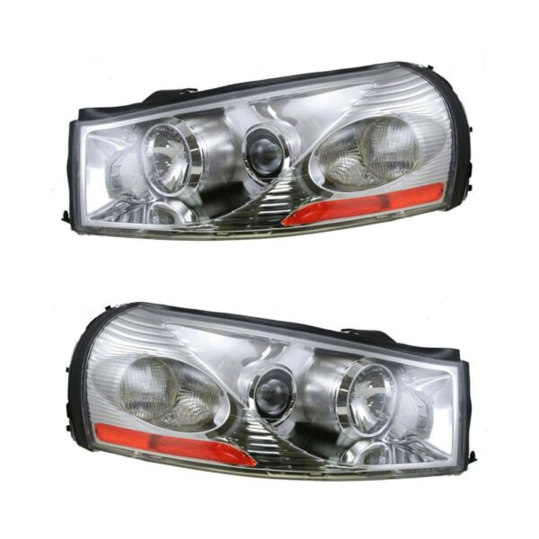 Headlights Headlamps Left & Right Pair Set for 03-04 Saturn L Series L200 L300