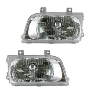 Headlights Headlamps Left & Right Pair Set For 98-02 Kia Sportage
