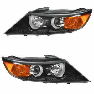 Headlight Head Lamp Driver & Passenger Pair Set of 2 for 11-13 Kia Sorento