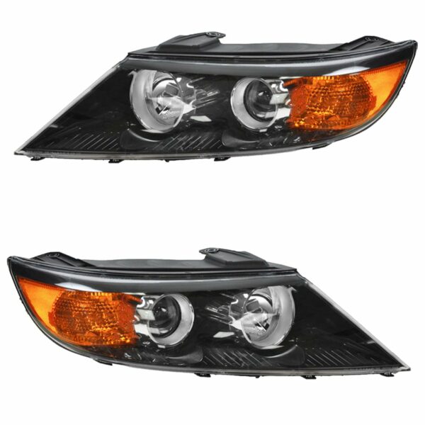 Headlight Head Lamp Driver & Passenger Pair Set of 2 for 11-13 Kia Sorento