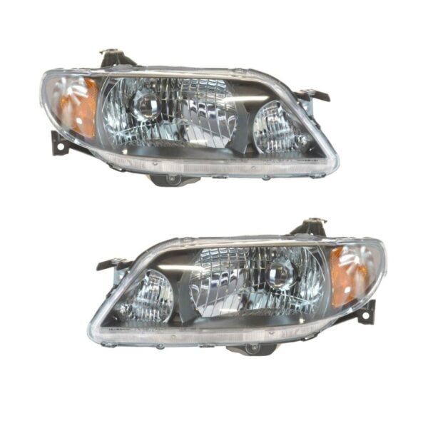 Headlights Headlamps Lamp Pair Set for 01-03 Mazda Protege Sedan