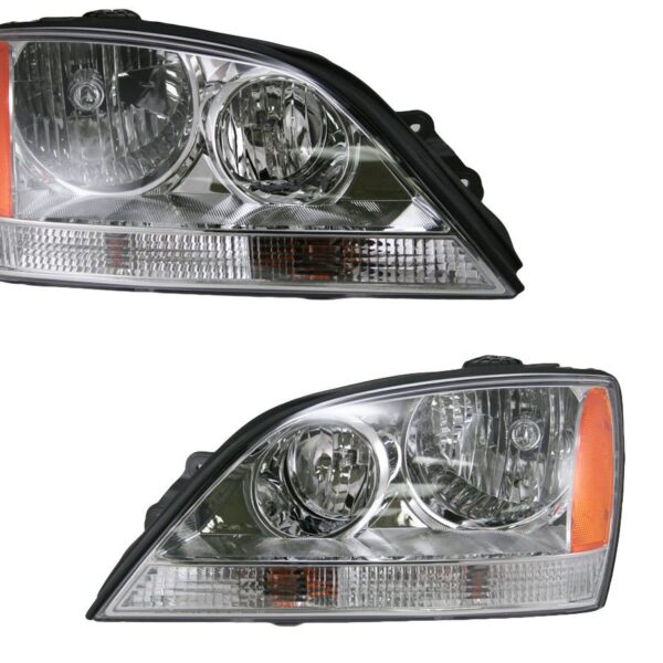 Headlights Headlamps Pair Set For 05-06 Kia Sorento