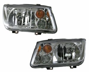 Headlights Headlamps w/ Fog Lights Left & Right Pair Set for 02-05 VW Jetta