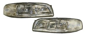Headlights Headlamps w/ Cornering Lamps Left & Right Pair Set for 97-99 LeSabre