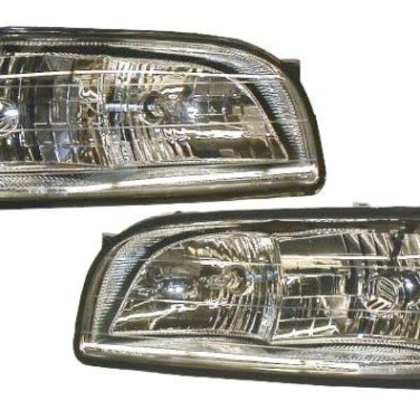 Headlights Headlamps w/ Cornering Lamps Left & Right Pair Set for 97-99 LeSabre