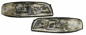 Headlights Headlamps w/ Cornering Lamps Left & Right Pair Set for 97-99 LeSabre