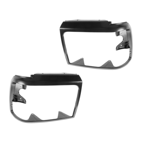 Headlight Trim Bezels Black LH & RH Pair Set for Ford Bronco F150 F250 F350 F450