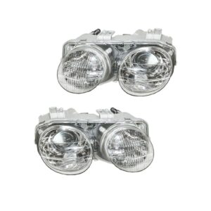 Headlights Headlamps Left & Right Pair Set for 98-01 Acura Integra