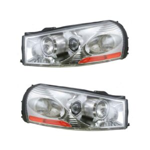 Headlights Headlamps Left & Right Pair Set for 03-04 Saturn L Series L200 L300