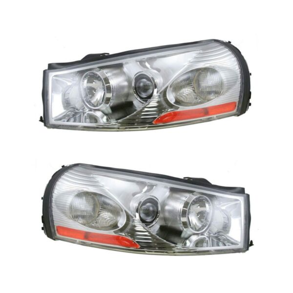 Headlights Headlamps Left & Right Pair Set for 03-04 Saturn L Series L200 L300