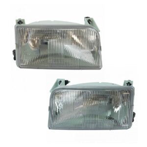 Headlight Set Compatible with 1992-1996 Ford Bronco F-150 1992-1997 F-250 1997 F-350