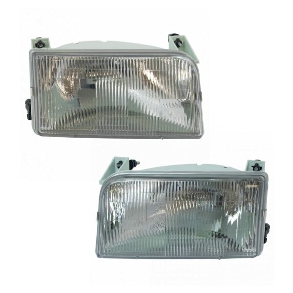 Headlight Set Compatible with 1992-1996 Ford Bronco F-150 1992-1997 F-250 1997 F-350