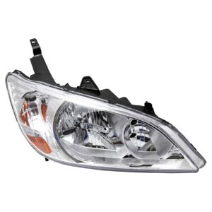 Headlight Headlamp RH Right Hand Passenger Side Compatible with 04-05 Honda Civic