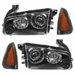 HID Headlight Headlamp Corner Light Lamp Kit Set of 4 for 08-10 Dodge Charger