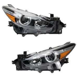 Headlight Set Compatible with 2017-2018 Mazda 3