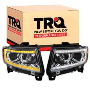 TRQ Performance Headlight Set Fits 2011-2013 Jeep Grand Cherokee