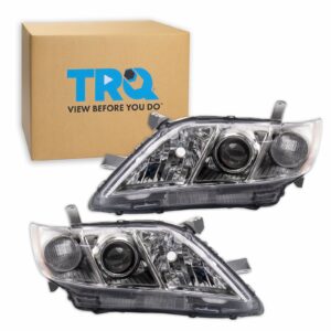 TRQ Headlight Set Fits 2007-2009 Toyota Camry