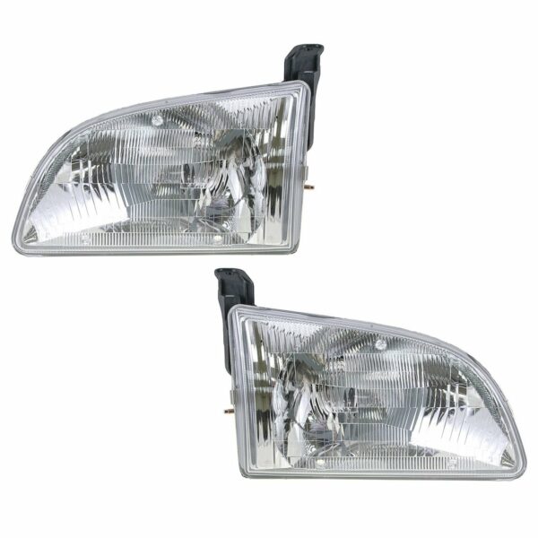 Front Headlights Headlamps Lights Lamps LH & RH Pair Set for 98-00 Toyota Sienna