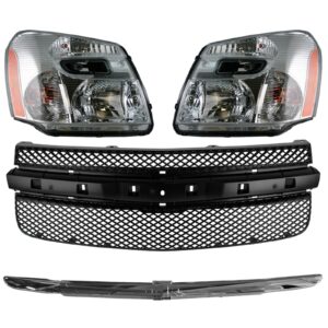 Headlight Lamp with Grille & Molding Kit for Chevrolet Equinox SUV Truck New
