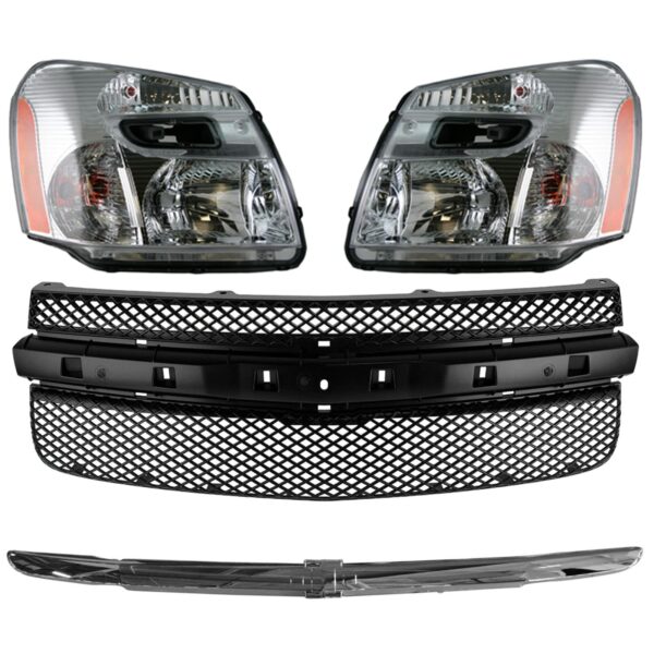Headlight Lamp with Grille & Molding Kit for Chevrolet Equinox SUV Truck New