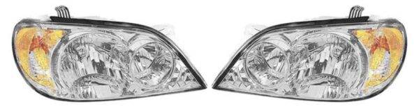 Headlights Headlamps Left & Right Pair Set For 02-05 Kia Sedona