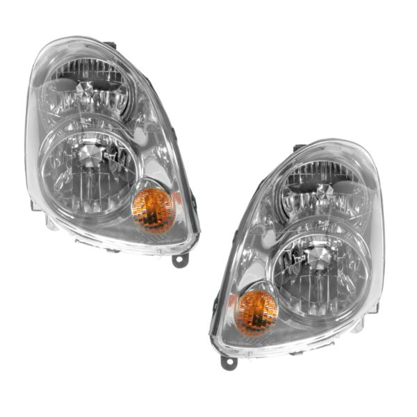 Halogen Headlights Headlamps Pair Set for 03-04 Infiniti G35 4 Door Sedan