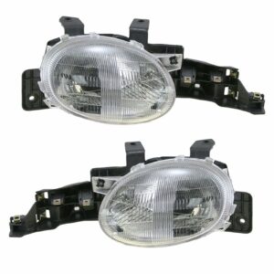Headlights Headlamps Left & Right Pair Set for 95-99 Dodge Plymouth Neon
