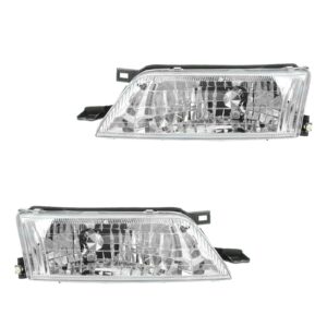 Headlights Headlamps Left LH & Right RH Pair Set for 97-99 Nissan Maxima
