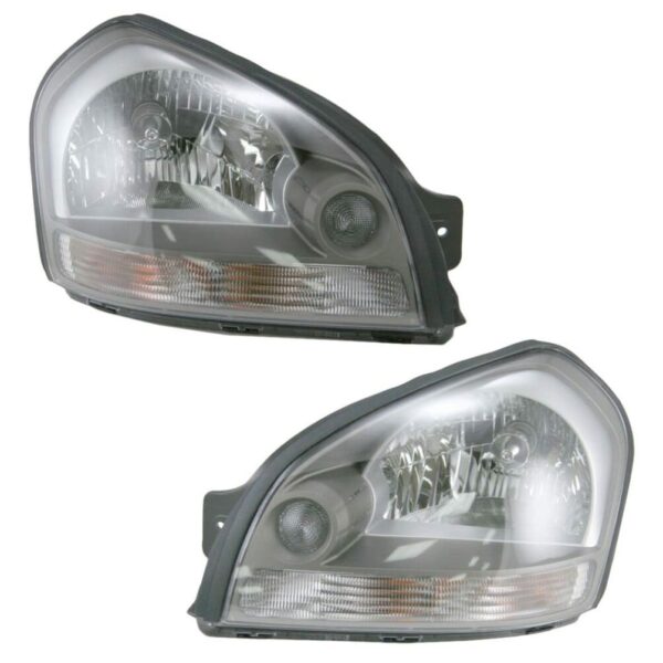 Headlight Assembly Compatible With 2005-2008 Hyundai Tucson Driver and Passenger Side