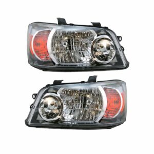 Headlights Headlamps Left & Right Pair Set for 04-06 Toyota Highlander