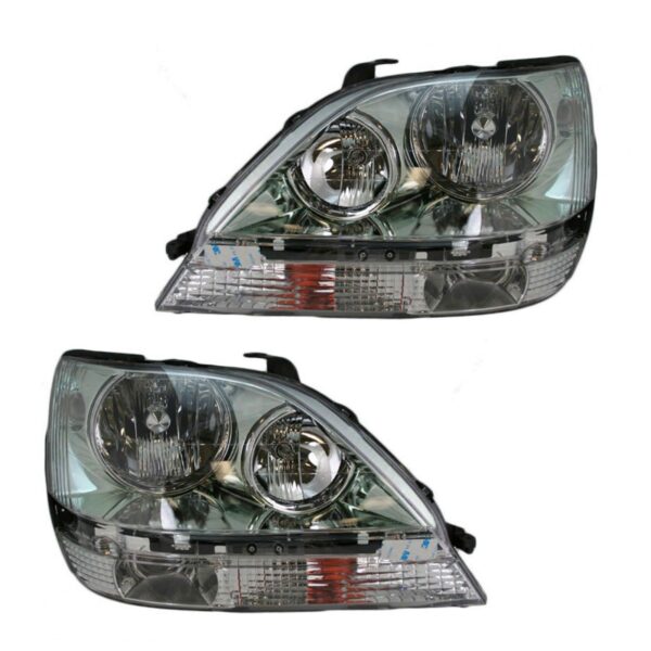 Headlights Headlamps Left & Right Pair Set for 01-03 Lexus RX300