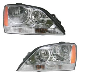 Headlights Headlamps Pair Set For 05-06 Kia Sorento