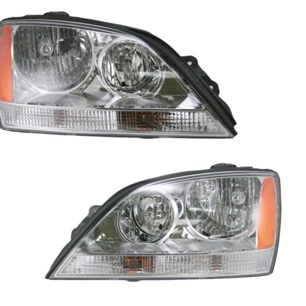 Headlights Headlamps Pair Set For 05-06 Kia Sorento