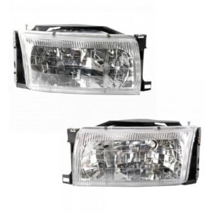 Front Headlights Headlamps Lights Lamps Pair Set For 96-98 Quest Villager