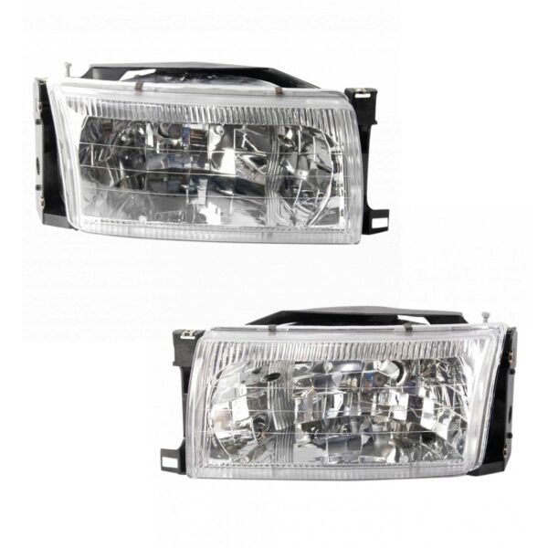 Front Headlights Headlamps Lights Lamps Pair Set For 96-98 Quest Villager