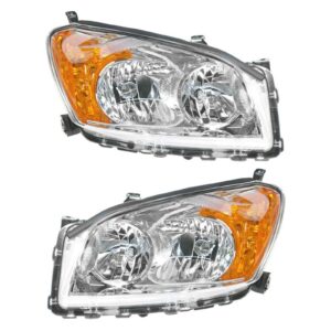 Front Headlight Headlamp Light Lamp Pair Set w/ Signal for 09-12 Toyota Rav4
