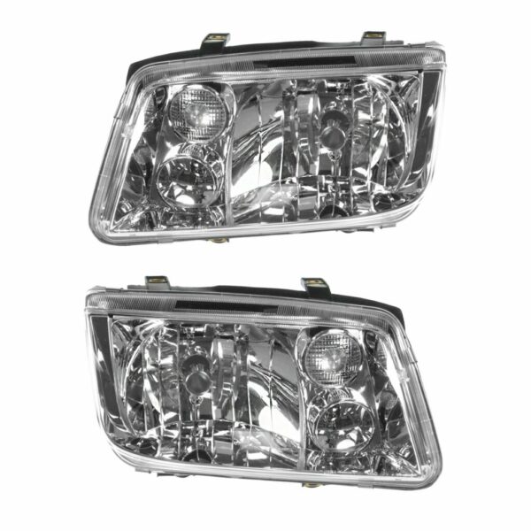 Headlights Headlamps Left & Right Pair Set for 99-02 VW Jetta