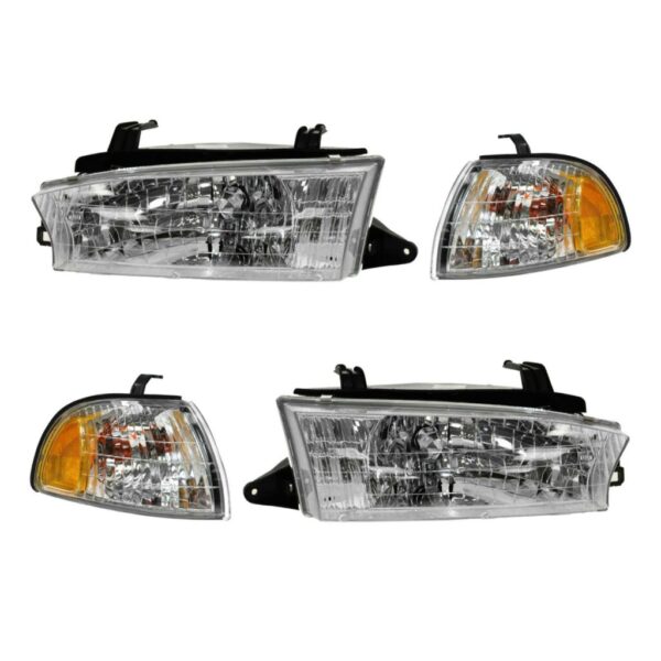 Headlight Headlamp Corner Light Lamp Kit Set of 4 for 97-99 Subaru Legacy