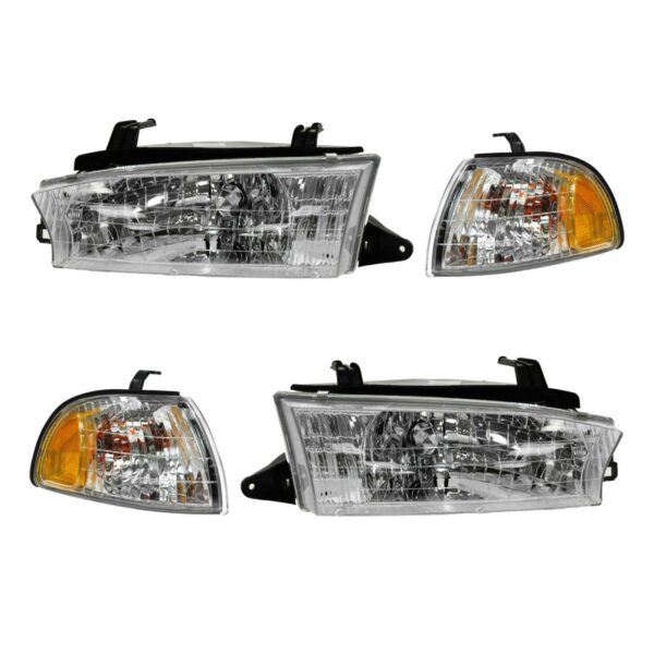 Headlight Headlamp Corner Light Lamp Kit Set of 4 for 97-99 Subaru Legacy