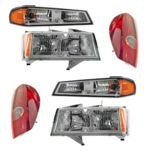 Headlight Parking Light Tail Lamp Kit Set of 6 for 04-12 Colorado Canyon Truck