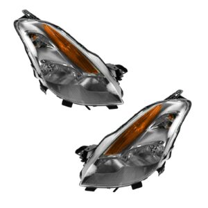 Headlights Headlamps Lights Lamps Pair Set for 08-09 Nissan Altima Coupe