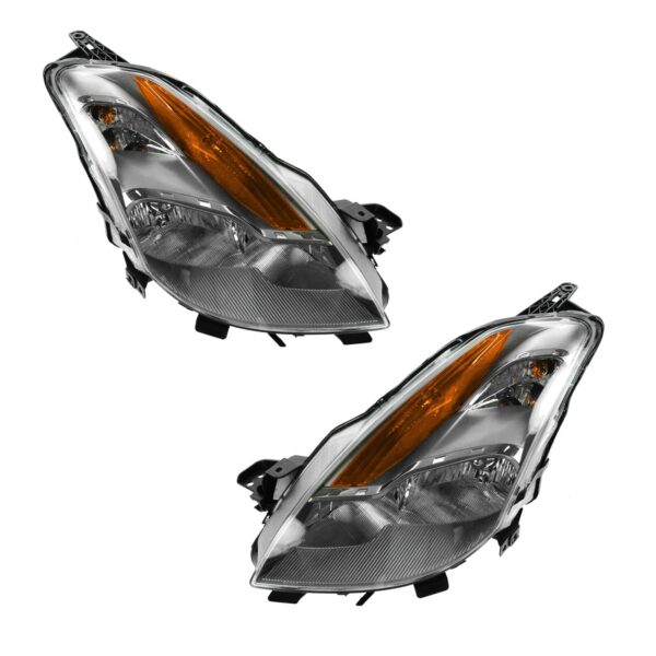 Headlights Headlamps Lights Lamps Pair Set for 08-09 Nissan Altima Coupe