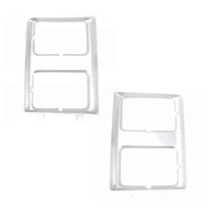 2pc Headlight Lamp Door Bezel LH RH Sides for Chevrolet GMC SUV Truck New