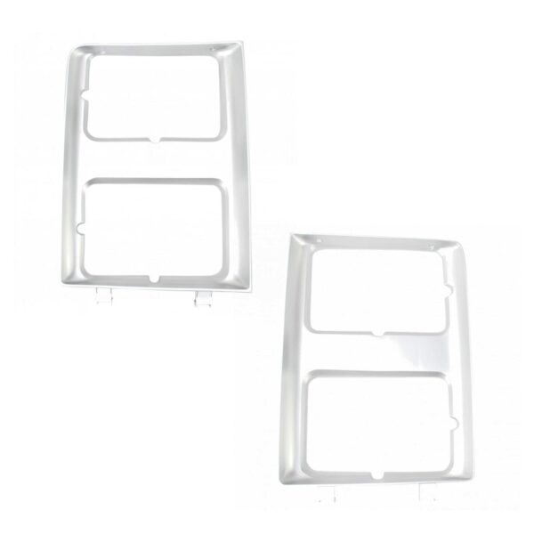 2pc Headlight Lamp Door Bezel LH RH Sides for Chevrolet GMC SUV Truck New
